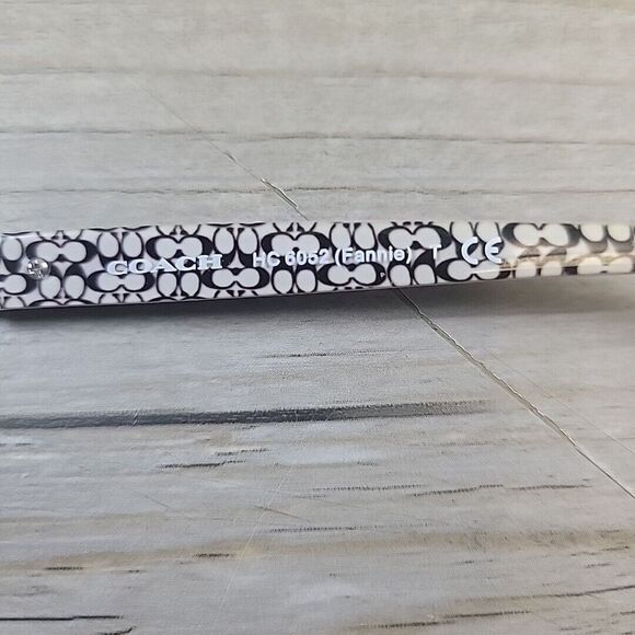 Coach HC 6052 5214 Fannie Black White Sig C‎ Eyeglasses FRAMES ONLY 52-16-135 - Picture 5 of 12